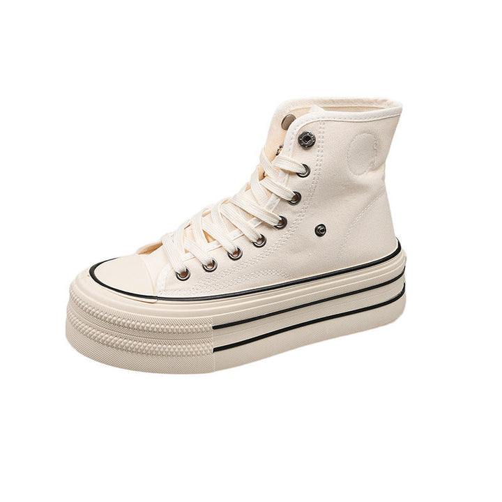 Damen Chunky Sneakers mit hohem Plateau und modischem Schnürsystem Drune