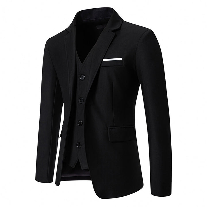 Herren elegant ausgestattetes Anzugset mit Blazer, Weste und Hose Drune