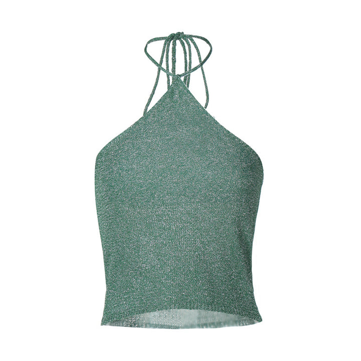 Damen Funkelndes Haltertop mit feinem Glitzermaterial Drune