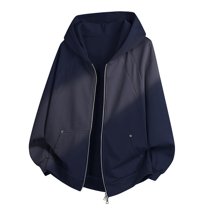 Damen Oversize Kapuzen‑Zipjacke mit Raglanärmeln & Eingrifftaschen Drune