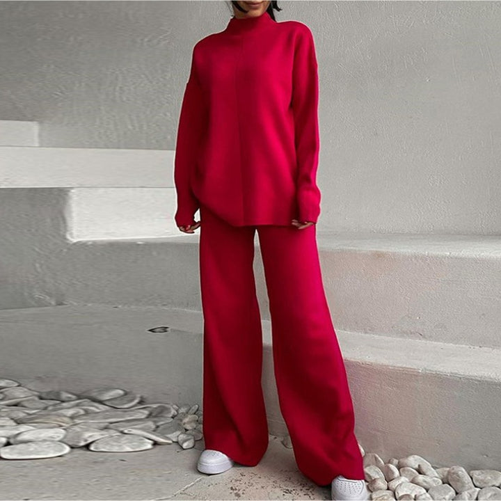 Damen Lounge-Set mit lässigem Schnitt und hohem Kragen Drune