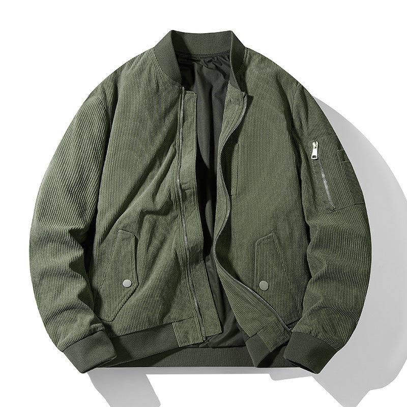 Herren Sportliche Bomberjacke mit Reißverschluss und praktischen Taschen Drune