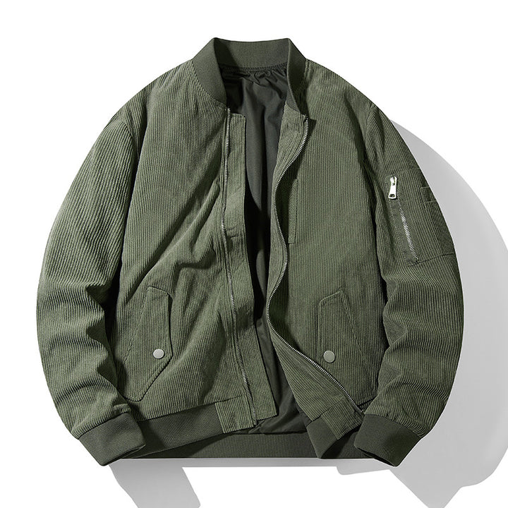 Herren Sportliche Bomberjacke mit Reißverschluss und praktischen Taschen Drune