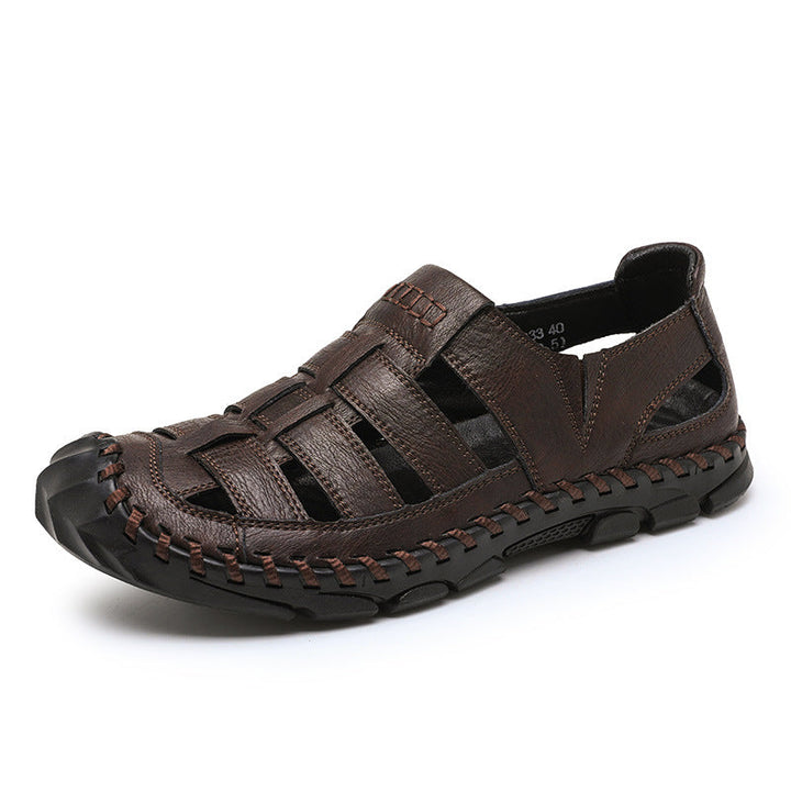 Herren Sandalen mit atmungsaktiven Riemen und rutschfester Sohle Drune