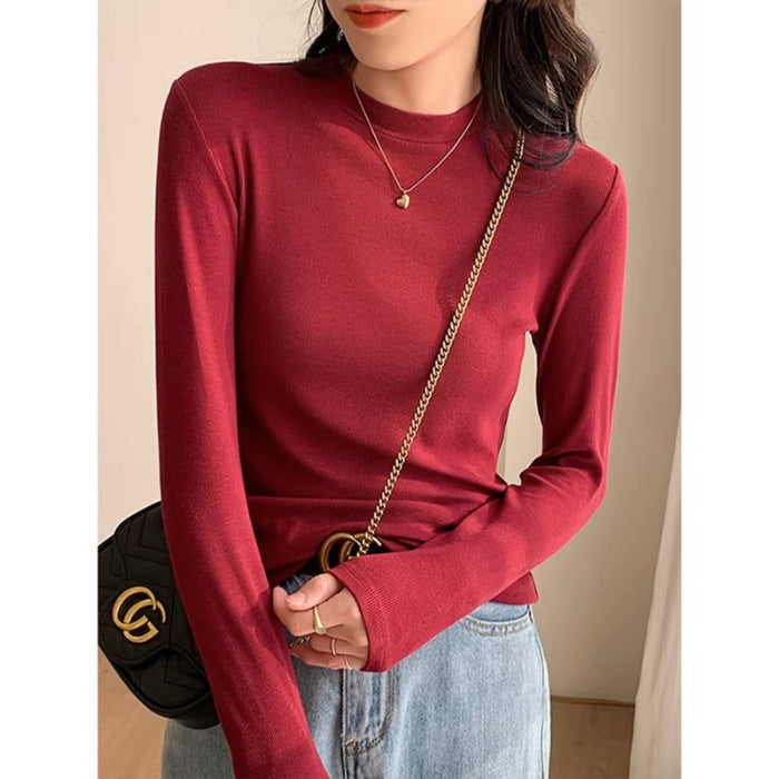 Damen Langarmshirt mit höherem Stehkragen Drune