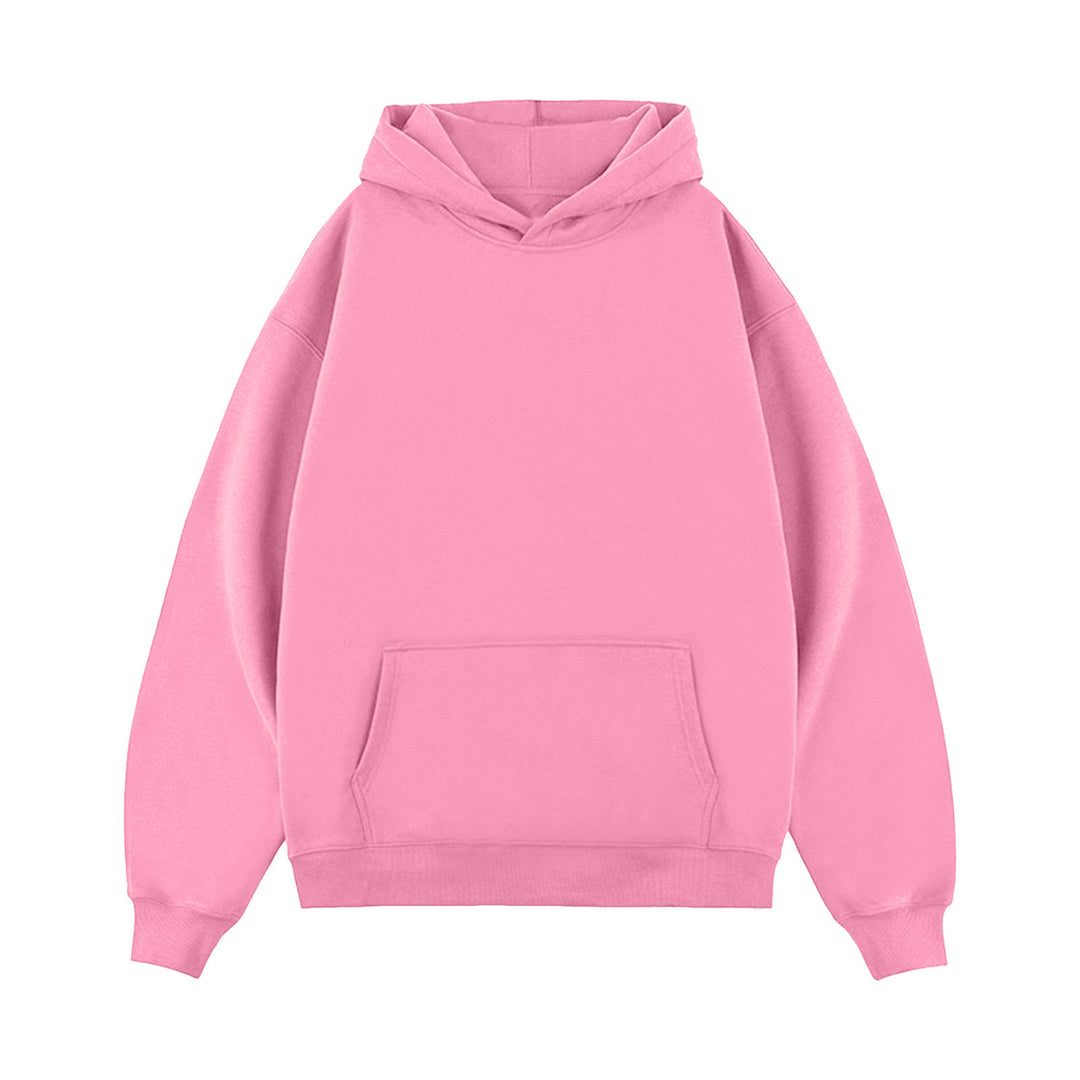 Unisex minimalistischer Oversize-Kapuzenpullover mit gedoppelter Kapuze, tiefer Schulter und breitem Rippbund Drune
