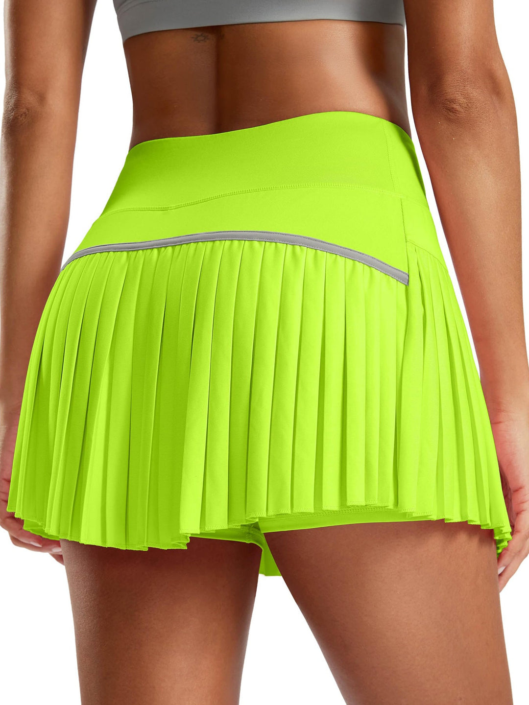 Damen Sportlicher Plisseerock mit integrierten Shorts Drune