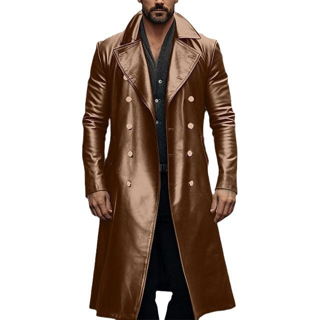 Herren eleganter übergroßer Trenchcoat aus hochwertigem Material Drune