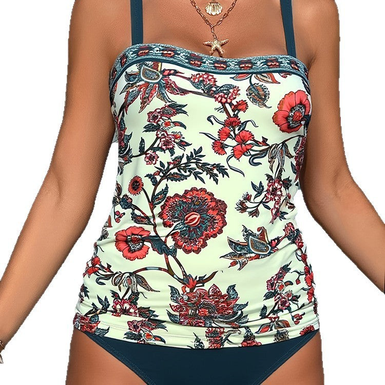 Damen Tankini-Set mit floralen Akzenten und unterstützendem Schnitt Drune