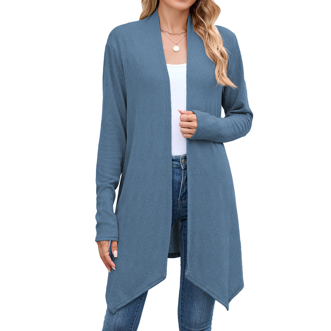 Damen Strickjacke mit modischem Rautenmuster Drune