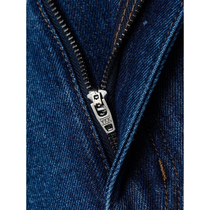 Damen Weite Denim-Jeans mit hoher Taille, geradem Bein und Fünf-Taschen-Design Drune