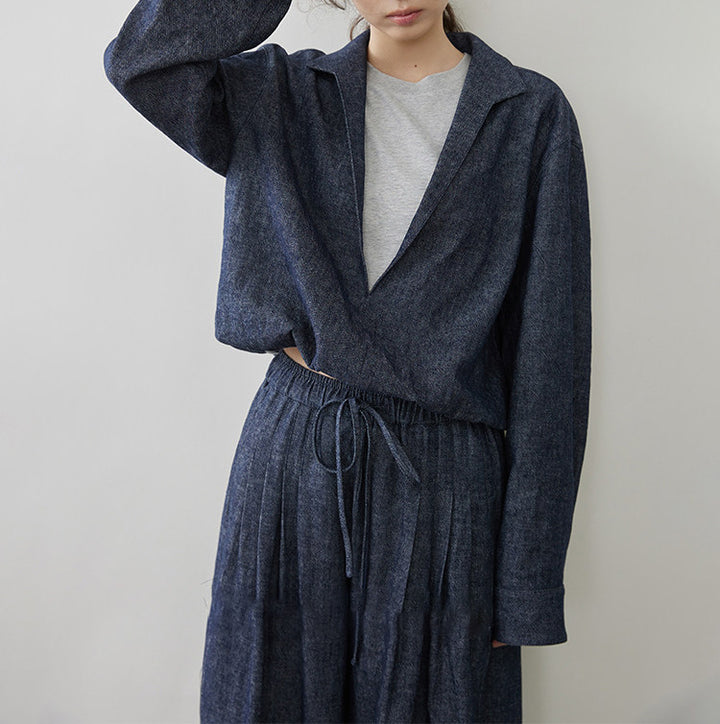 Damen Modische Blazerjacke mit lässiger Silhouette Drune