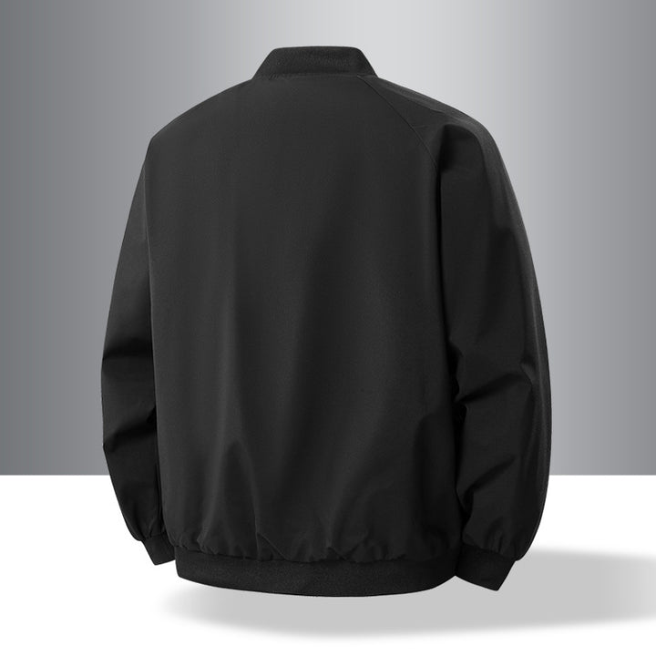 Herren Leichte urban-militärische Bomberjacke mit elastischem Saum, Reißverschluss und Eingrifftaschen Drune