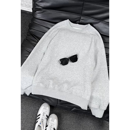 Damen Lässiger Oversized Sweatshirt Drune