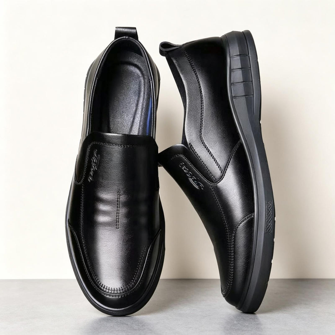 Herren Bequeme Leder Slipper Drune