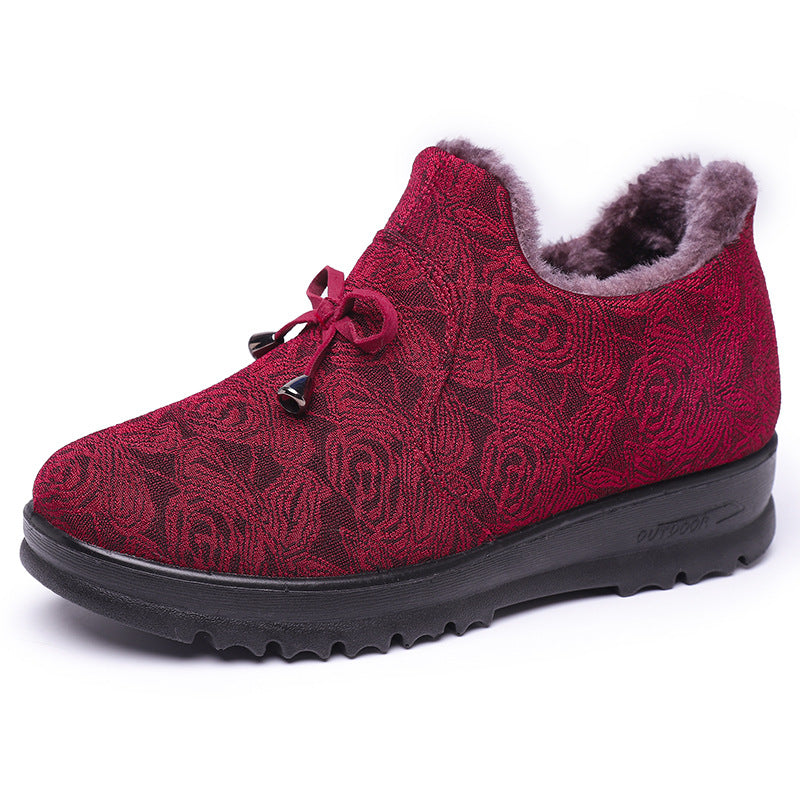 Damen Warme und modische Hausschuhe mit floralem Design Drune