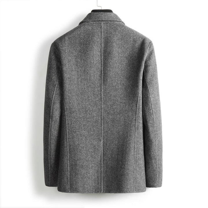 Herren Taillierter Fischgrätmuster Blazer Drune