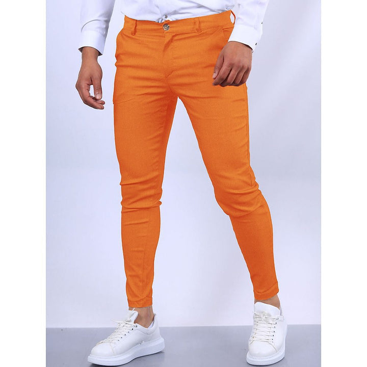 Herren Slim Fit Trousers aus elastischem Material mit seitlichen Taschen Drune