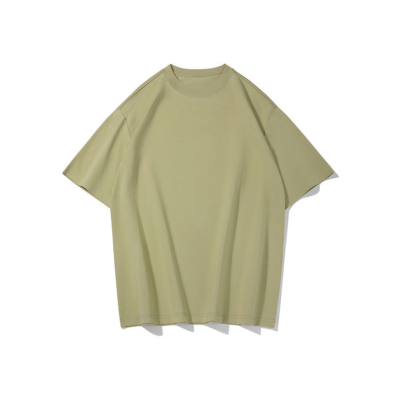 Herren Oversize-T-Shirt aus schwerem Baumwolljersey mit überschnittener Schulter und verstärktem Rundhalsausschnitt Drune