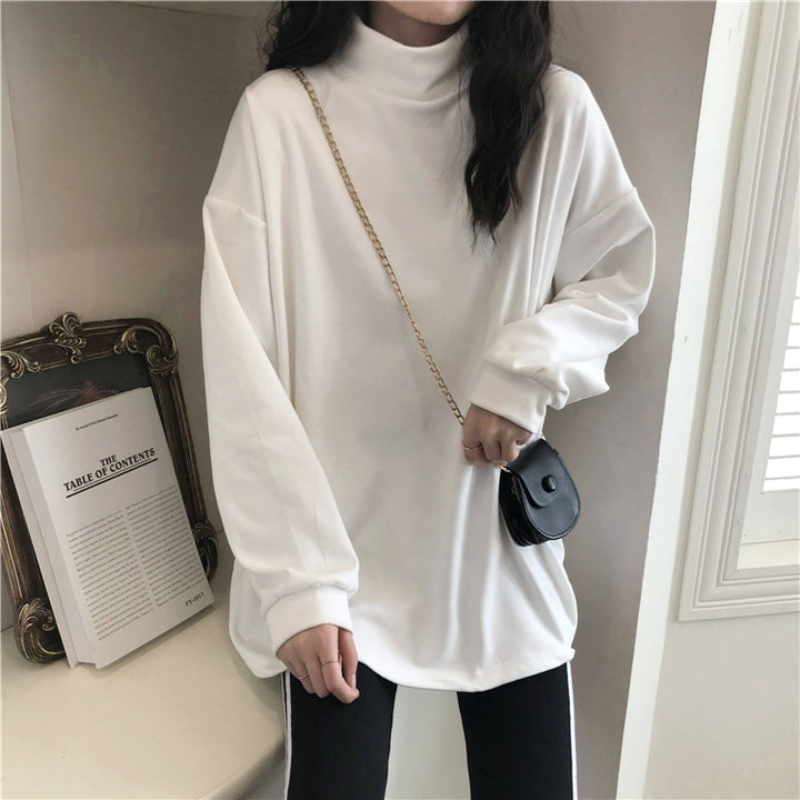 Damen Langarmshirt mit Stehkragen und sportlichem Schnitt