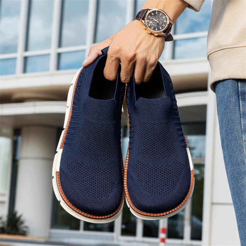 Herren Leichter Strick-Slip-On Sneaker mit Memory-Foam-Komfort und flexibler Profilsohle Drune