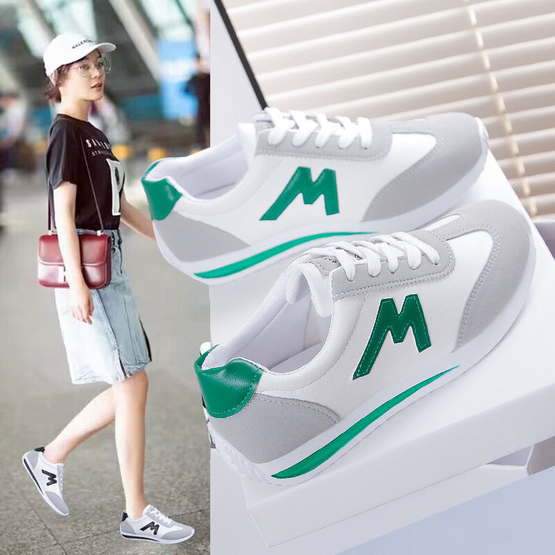 Damen Leichte Retro-Running Sneaker mit gepolsterter Komfortsohle und seitlichem Logo Drune