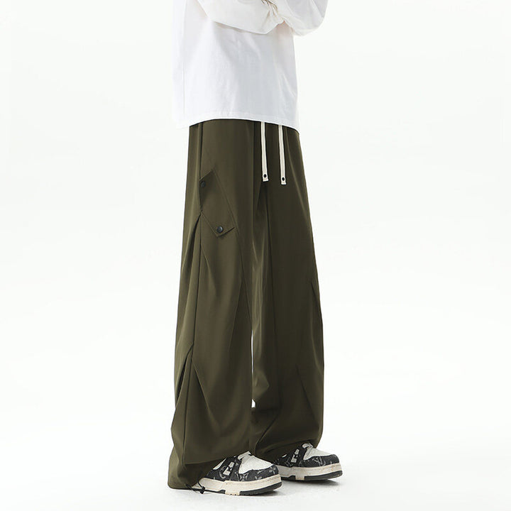 Herren Extraweite technische Cargo-Loungehose im drapierten Weitbein‑Schnitt Drune