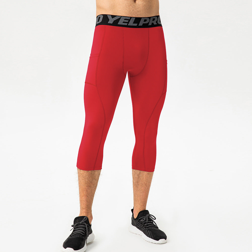 Herren Sportliche Kompressions-Leggings mit praktischen Taschen und atmungsaktiver Technologie Drune
