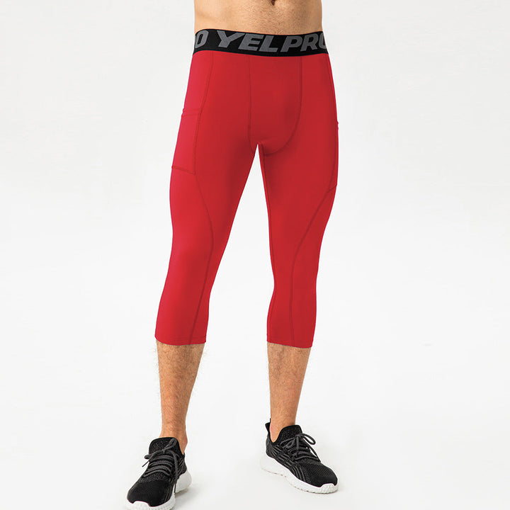 Herren Sportliche Kompressions-Leggings mit praktischen Taschen und atmungsaktiver Technologie Drune