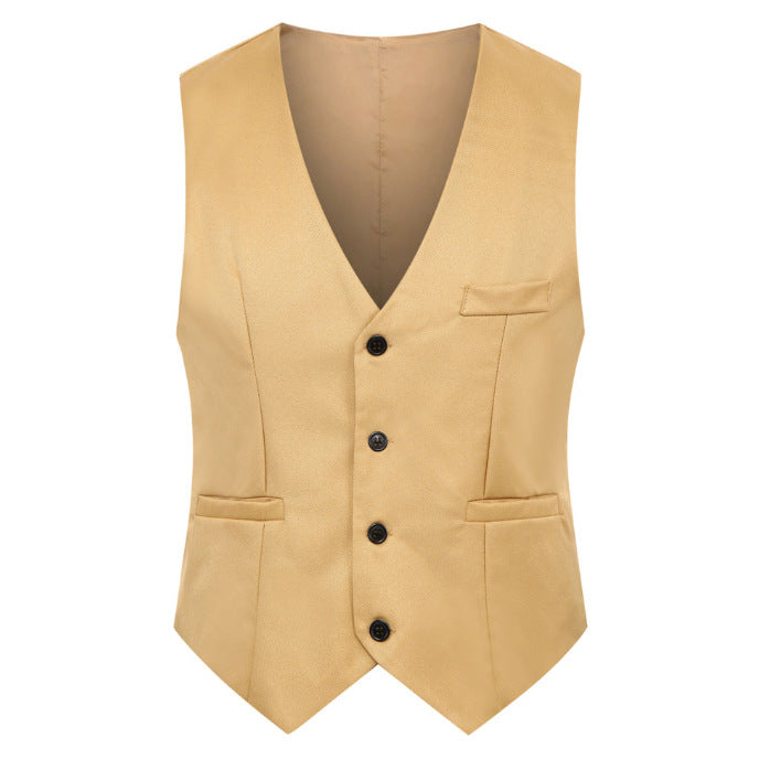 Herren Elegante Business-Weste mit V-Ausschnitt und taillierter Silhouette Drune
