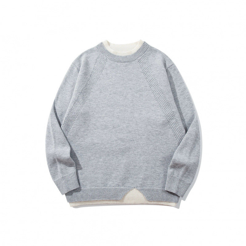 Unisex Feinstrickpullover mit Raglannaht und dreieckigem Saumbesatz Drune