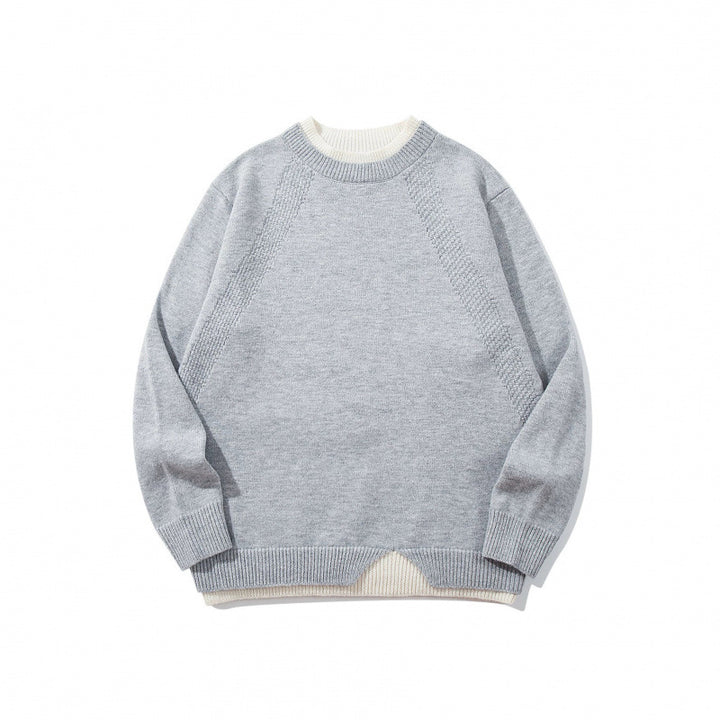 Unisex Feinstrickpullover mit Raglannaht und dreieckigem Saumbesatz Drune
