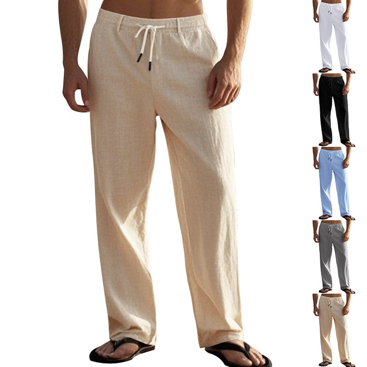Herren lässige Freizeithose mit elastischem Bund und seitlichen Taschen Drune