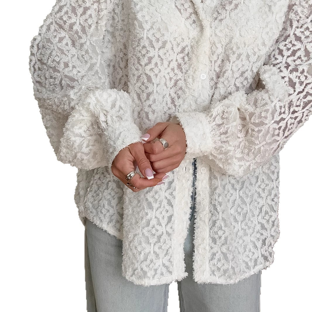 Damen Oversized Jacke mit strukturiertem Material Drune