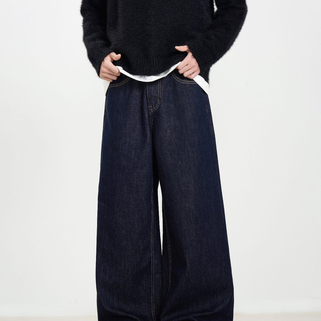 Damen Weit geschnittene Denim-Hose Drune