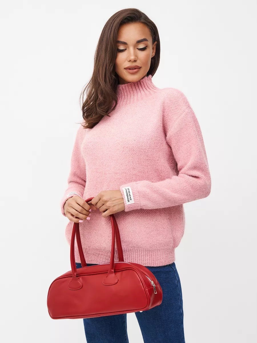 Damen Hochgeschlossener Pullover aus weichem Strick Drune