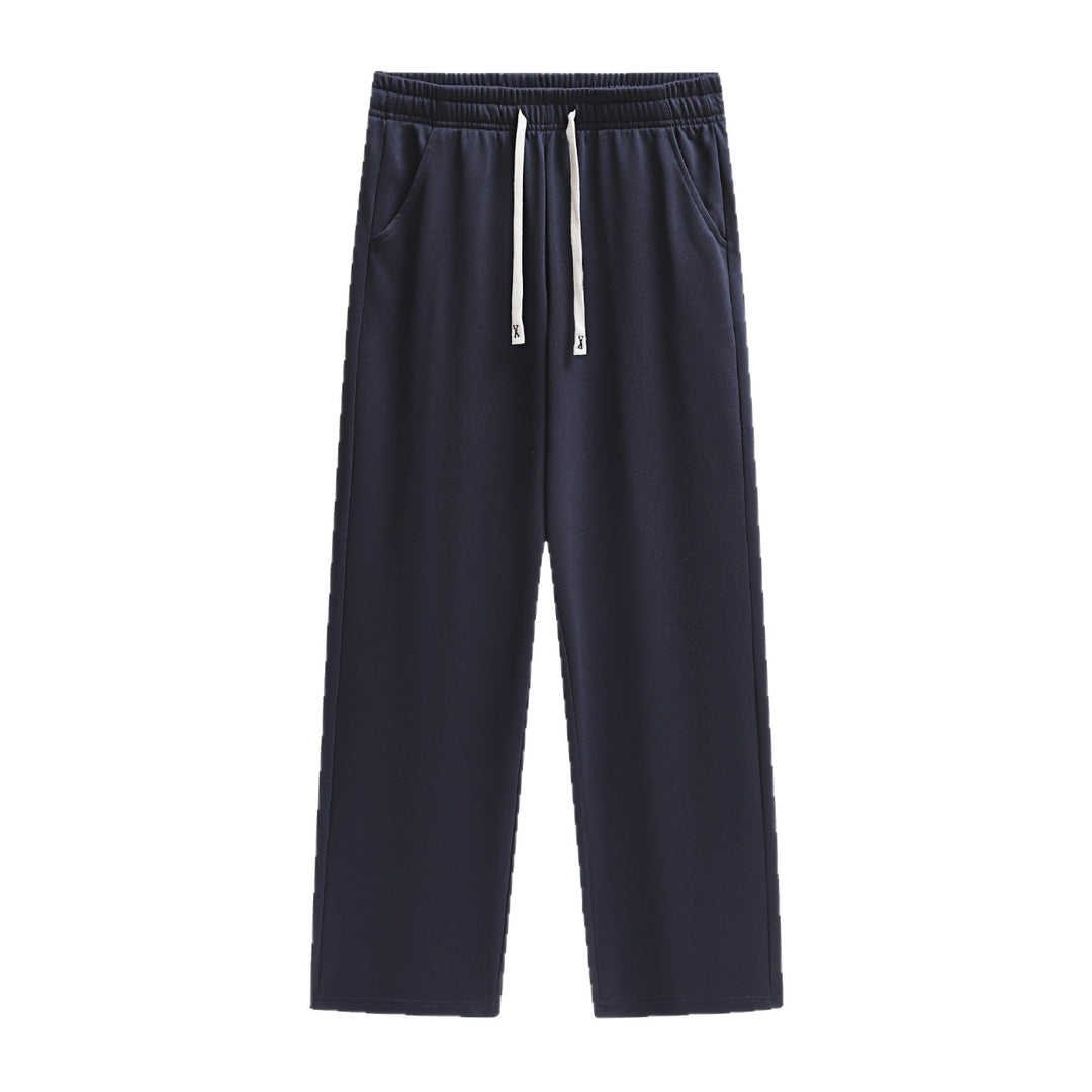 Herren Relaxed-Fit French-Terry Loungehose mit hohem Komfortbund und geradem Bein Drune