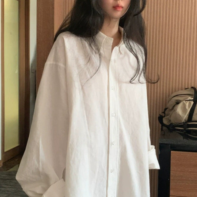 Damen Lässiges Oversize-Shirtkleid mit verlängertem Rückensaum, kastiger Silhouette und weiten Manschetten Drune