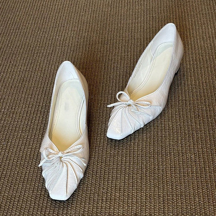 Damen elegante Ballerinas mit raffiniertem Faltendesign und bequemer Innensohle Drune