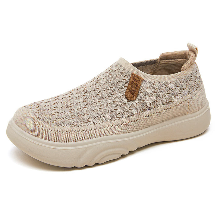 Damen nan gestrickter Slip-On Sneaker im sockenähnlichen Design mit atmungsaktivem Obermaterial und gepolsterter Komfortsohle Drune