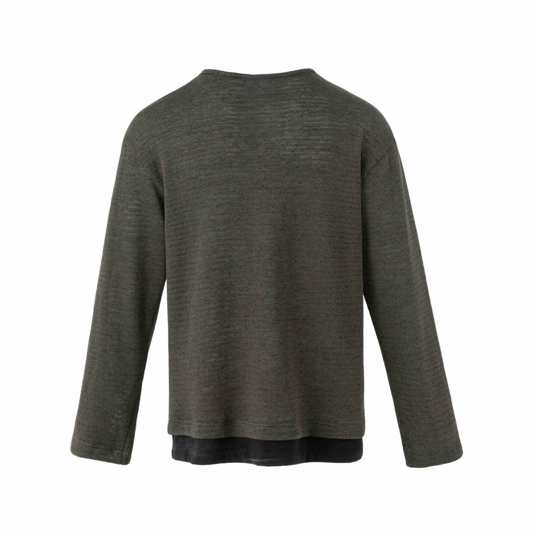 Herren Feinstrick-Pullover mit Rundhalsausschnitt und geradem Schnitt Drune