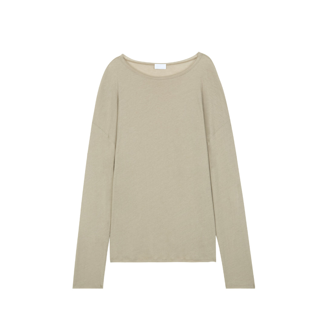 Damen lässiges Langarmshirt aus hochwertigem Baumwollmix Drune