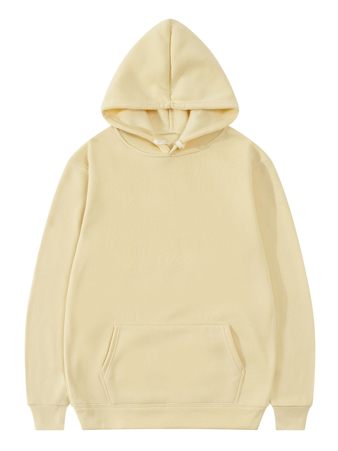 Unisex Oversized Kapuzenpullover aus schwerer Baumwollmischung mit Kängurutasche und gerippten Bündchen Drune