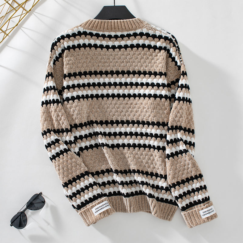 Drune | Gestreifter Strickpullover Mit Modernem Stil