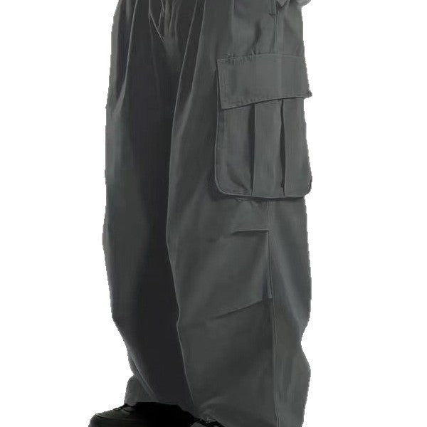 Herren Oversize-Baggy-Cargohose im Urban-Utility-Stil mit elastischem Tunnelzugbund und Mehrfachklappentaschen Drune
