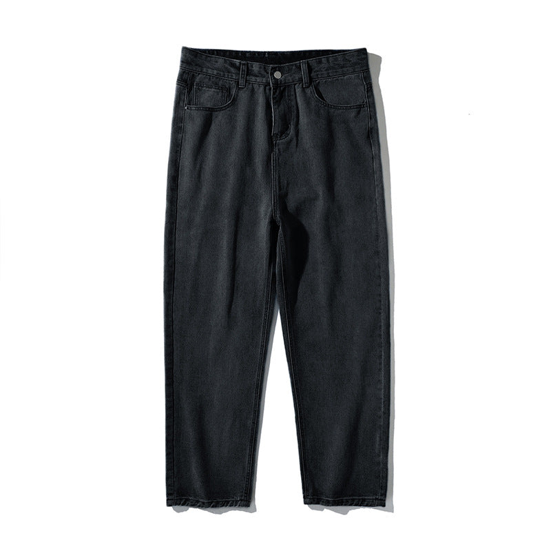 Damen High‑Waist Tapered Jeans mit lockerem Sitz und verkürztem Saum Drune