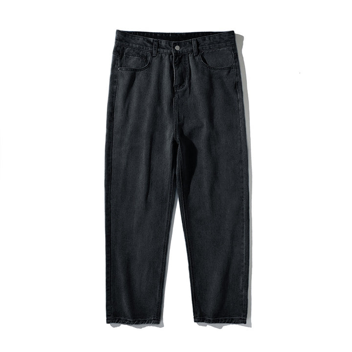 Damen High‑Waist Tapered Jeans mit lockerem Sitz und verkürztem Saum Drune