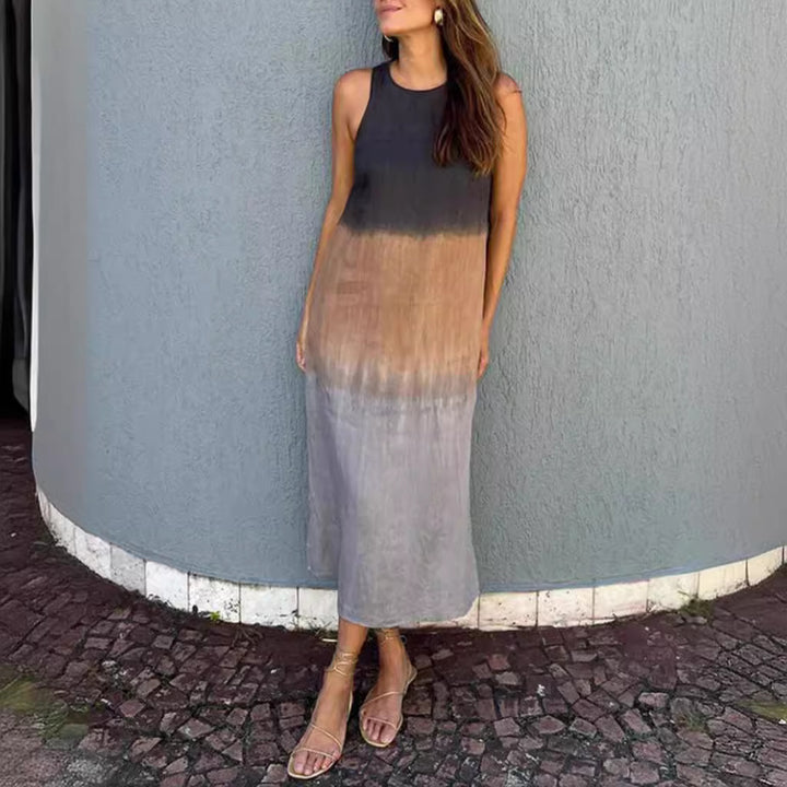 Damen Maxikleid mit elegantem Farbverlauf und großzügigem Schnitt Drune
