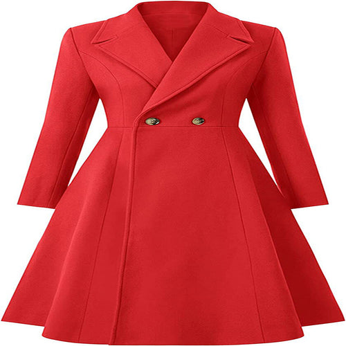 Damen Tailliertes Mantelkleid im A‑Linien‑Tailoring aus Wollmix mit schmaler Taille und ausgestelltem Rock Drune