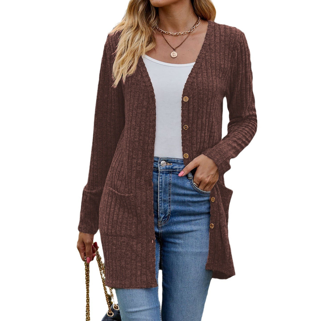 Damen Strickjacke mit langen Ärmeln und praktischen Taschen Drune